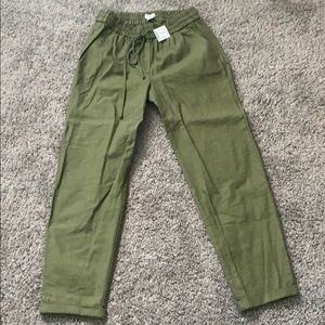 Size 0 green Jcrew pants